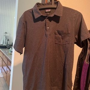 Patagonia dark grey polo shirt small